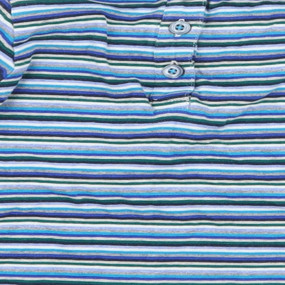 NEXT  Multicoloured Striped 100% Cotton Jersey T-Shirt Size 6-9 Months Round Neck Pullover
