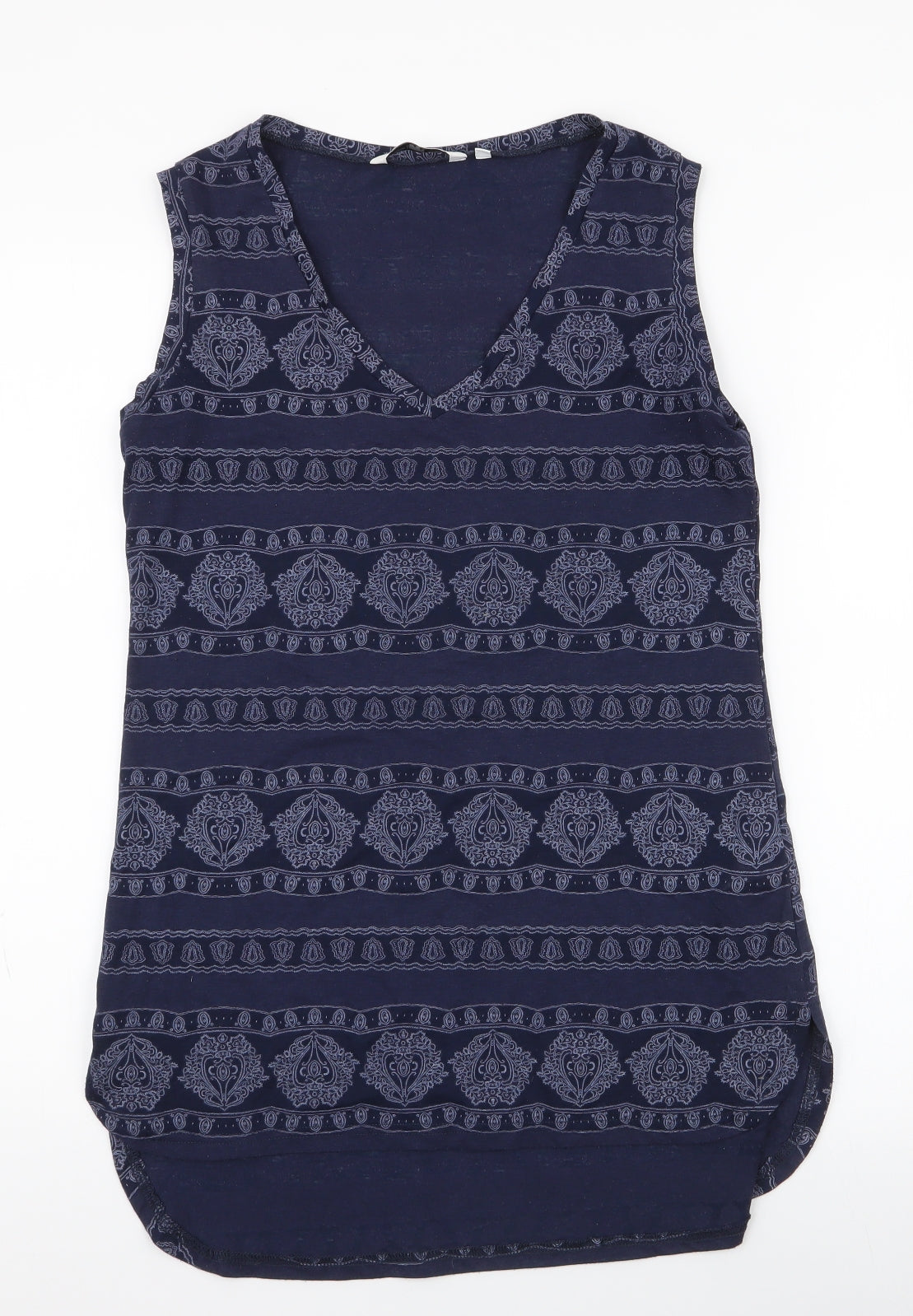 Womens UK Size 8 New Look Blue Jersey Tank
