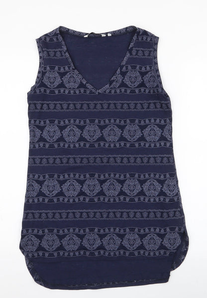 Womens UK Size 8 New Look Blue Jersey Tank
