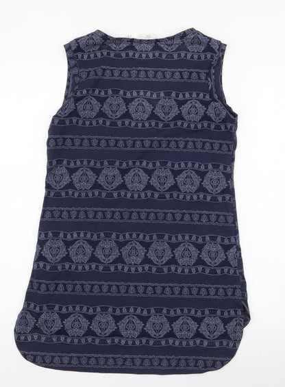 Womens UK Size 8 New Look Blue Jersey Tank