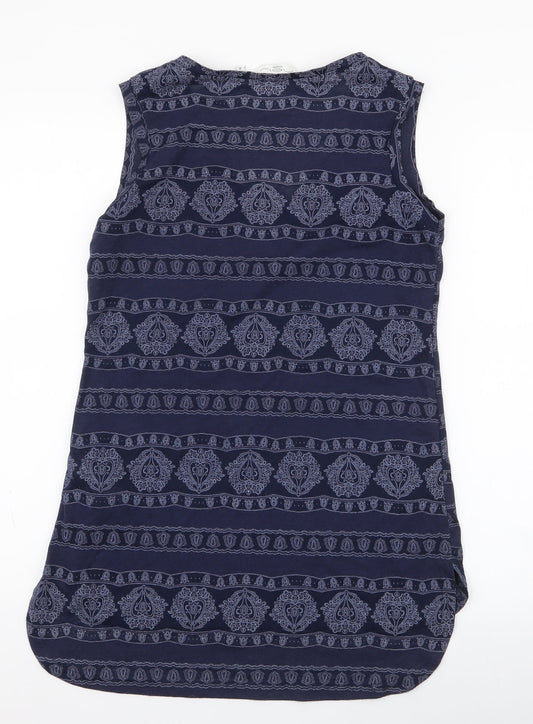 Womens UK Size 8 New Look Blue Jersey Tank