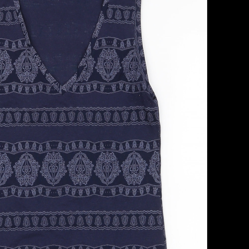 Womens UK Size 8 New Look Blue Jersey Tank