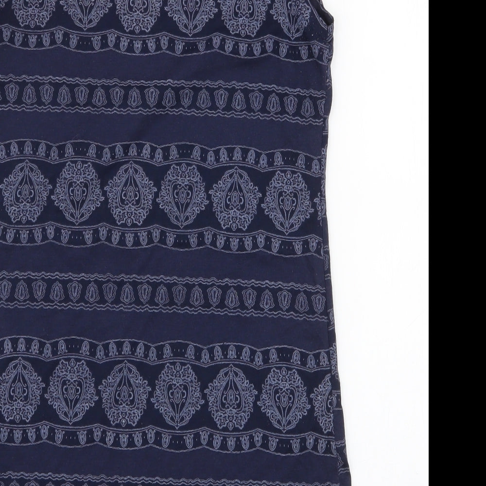 Womens UK Size 8 New Look Blue Jersey Tank