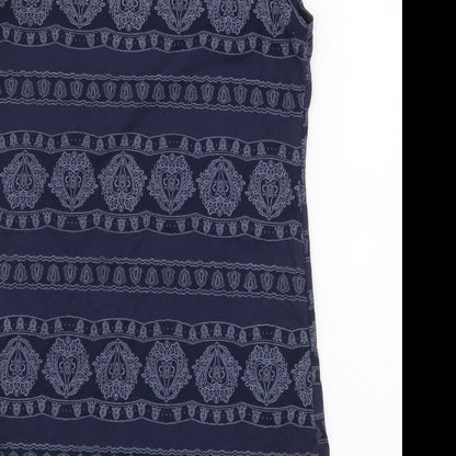 Womens UK Size 8 New Look Blue Jersey Tank