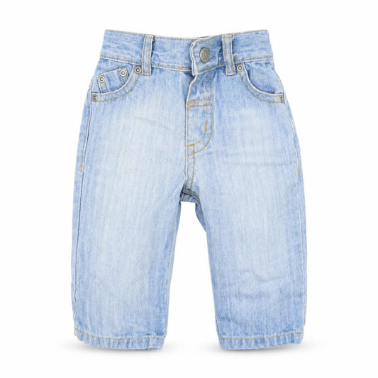 NEXT Boys Blue  100% Cotton Cargo Jeans Size 3-6 Months  Button