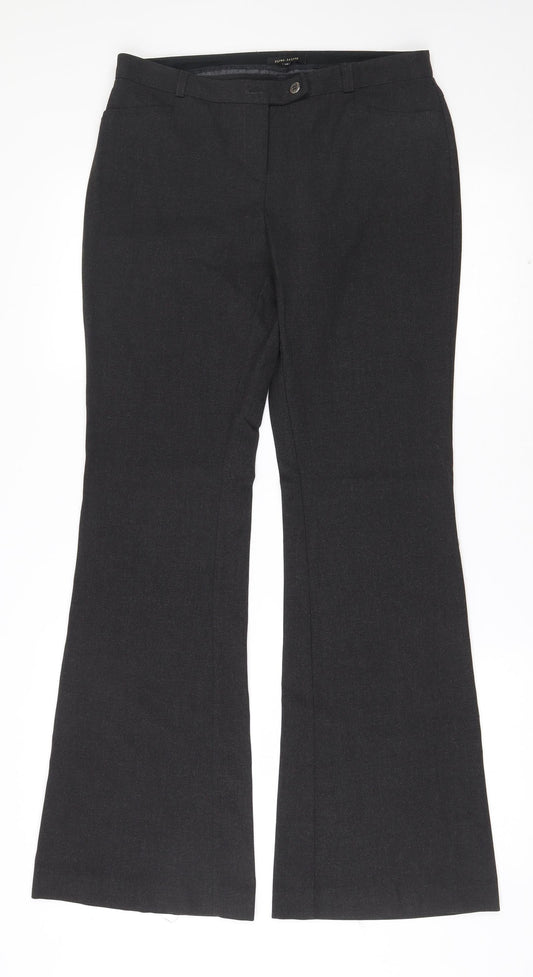 Womens UK Size 10 River Island Regular Fit Dress Pants Grey Trousers