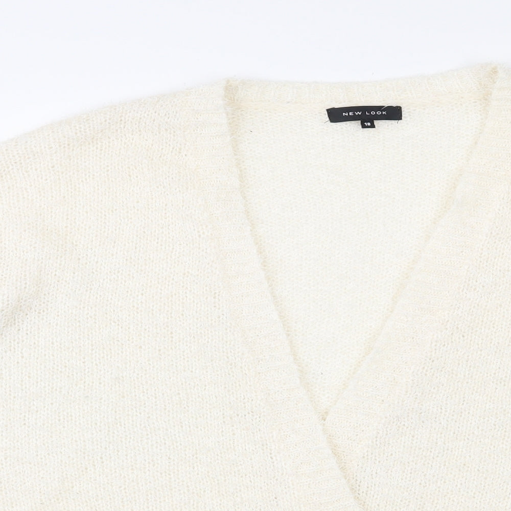 Womens UK Size 18 New Look Ivory Cardigan Jumper