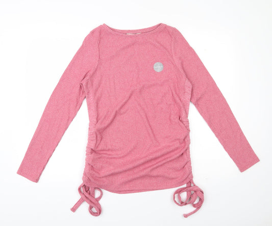 George Womens Pink  Viscose Basic T-Shirt Size M Round Neck