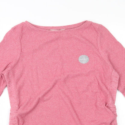 George Womens Pink  Viscose Basic T-Shirt Size M Round Neck