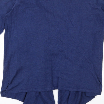 F&F Womens Blue V-Neck  Polyester Cardigan Jumper Size 14