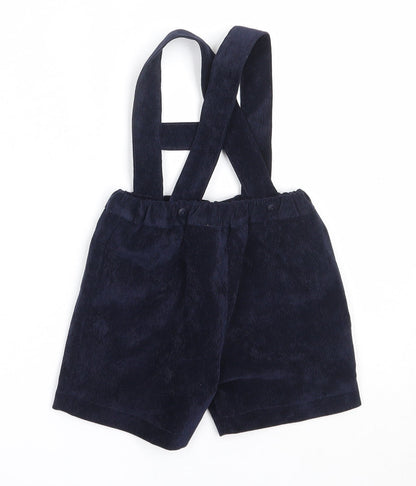 Preworn Boys Blue  Cotton Dungaree One-Piece Size 12 Months