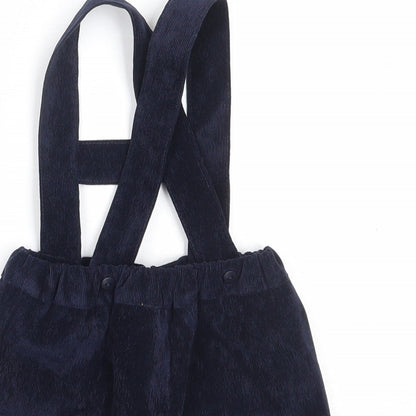 Preworn Boys Blue  Cotton Dungaree One-Piece Size 12 Months