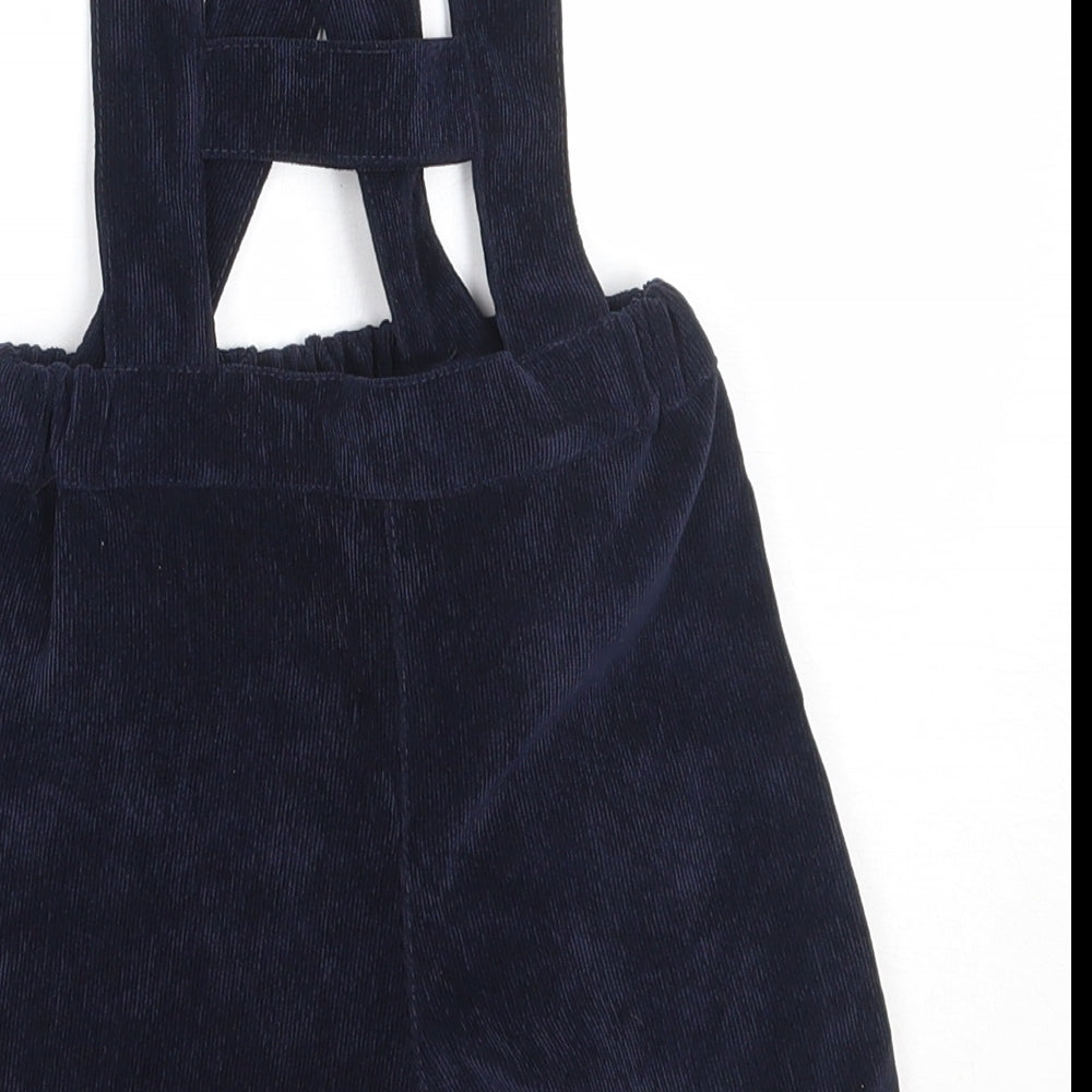 Preworn Boys Blue  Cotton Dungaree One-Piece Size 12 Months