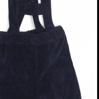 Preworn Boys Blue  Cotton Dungaree One-Piece Size 12 Months