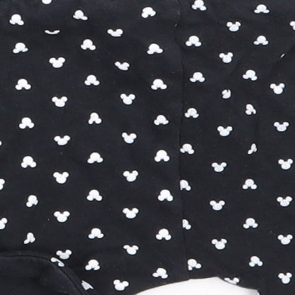 George Boys Black  Cotton Cropped Trousers Size 12-18 Months   - mickey mouse