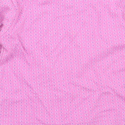 Adams Girls Pink  Cotton Basic T-Shirt Size 5 Years Round Neck