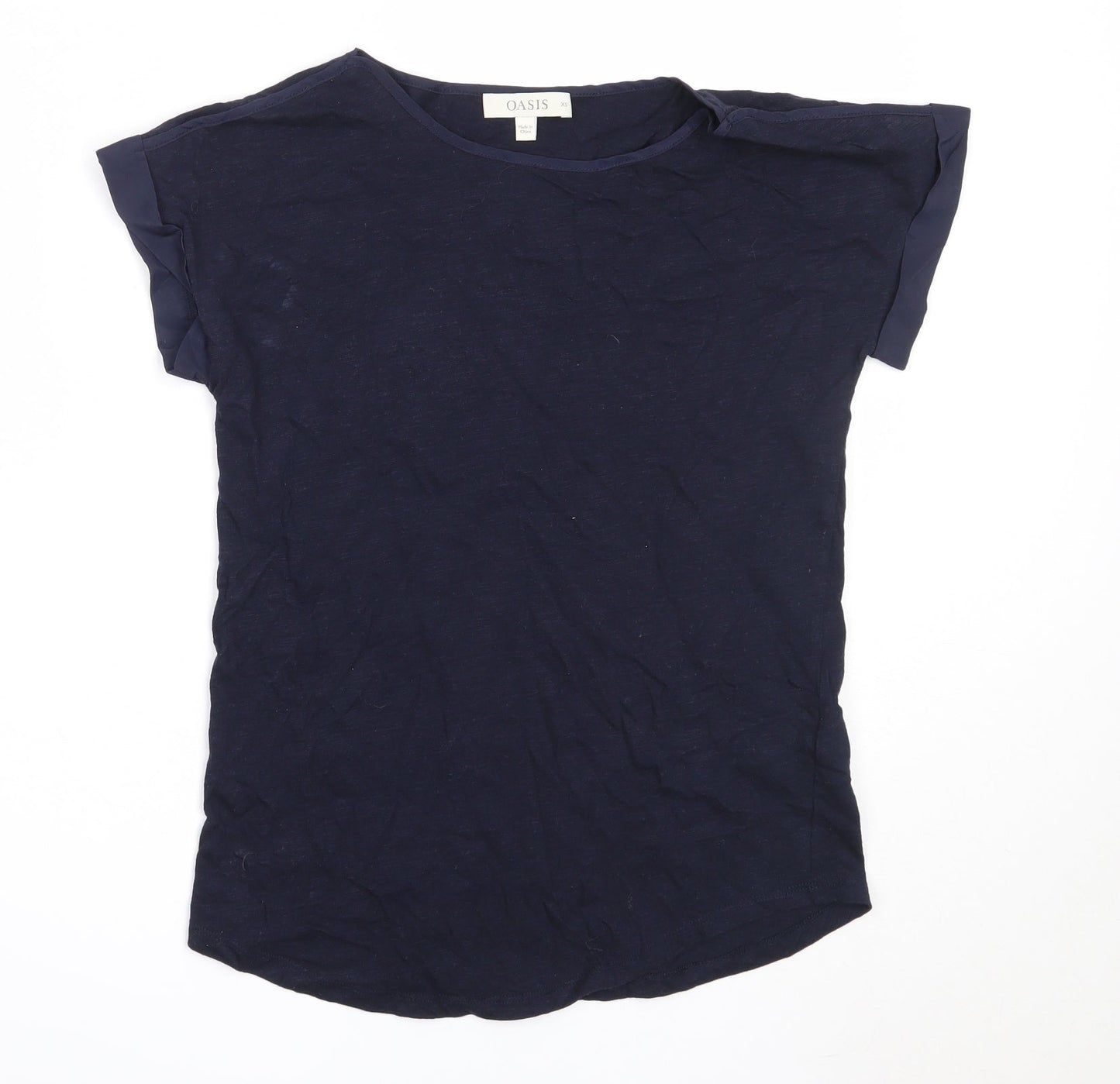 Womens UK Size XS Oasis Blue Basic T-Shirt