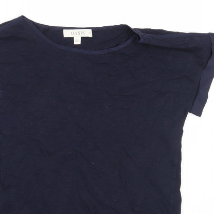 Womens UK Size XS Oasis Blue Basic T-Shirt