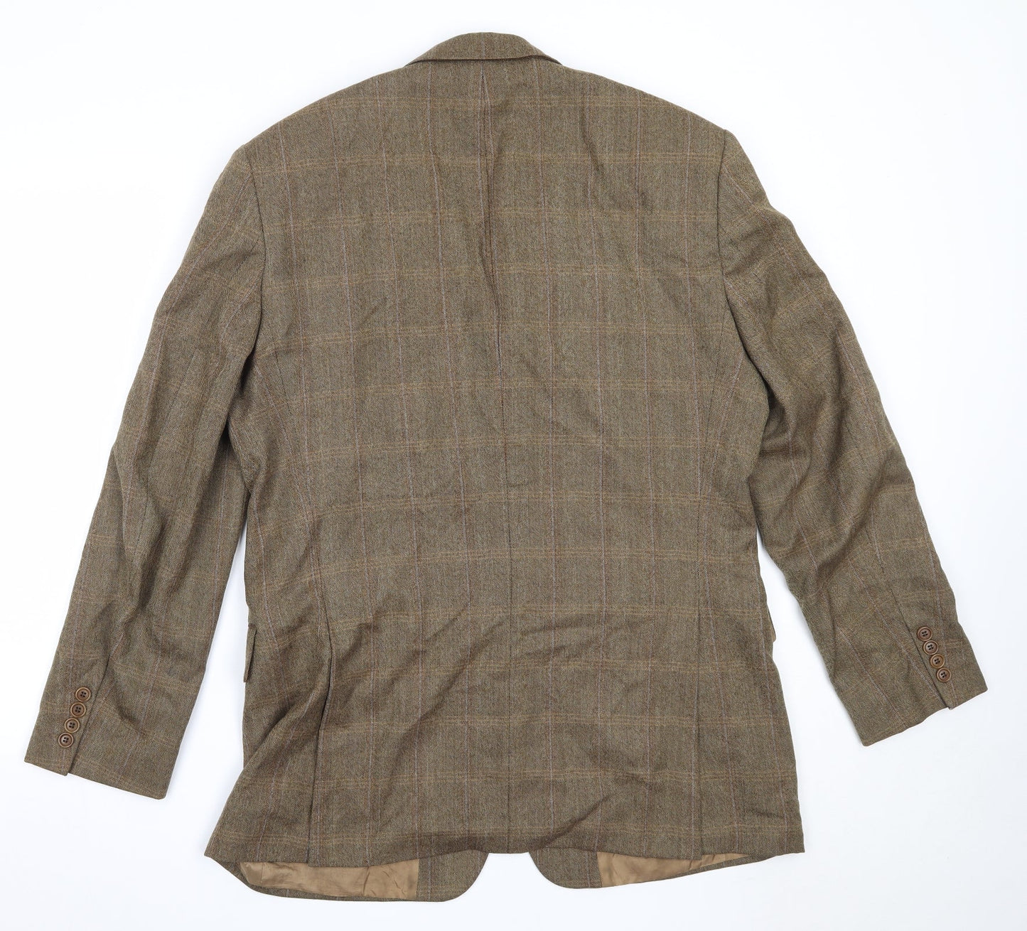 DaVinci Mens Brown  Wool Jacket Blazer Size 40