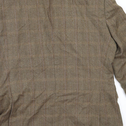 DaVinci Mens Brown  Wool Jacket Blazer Size 40