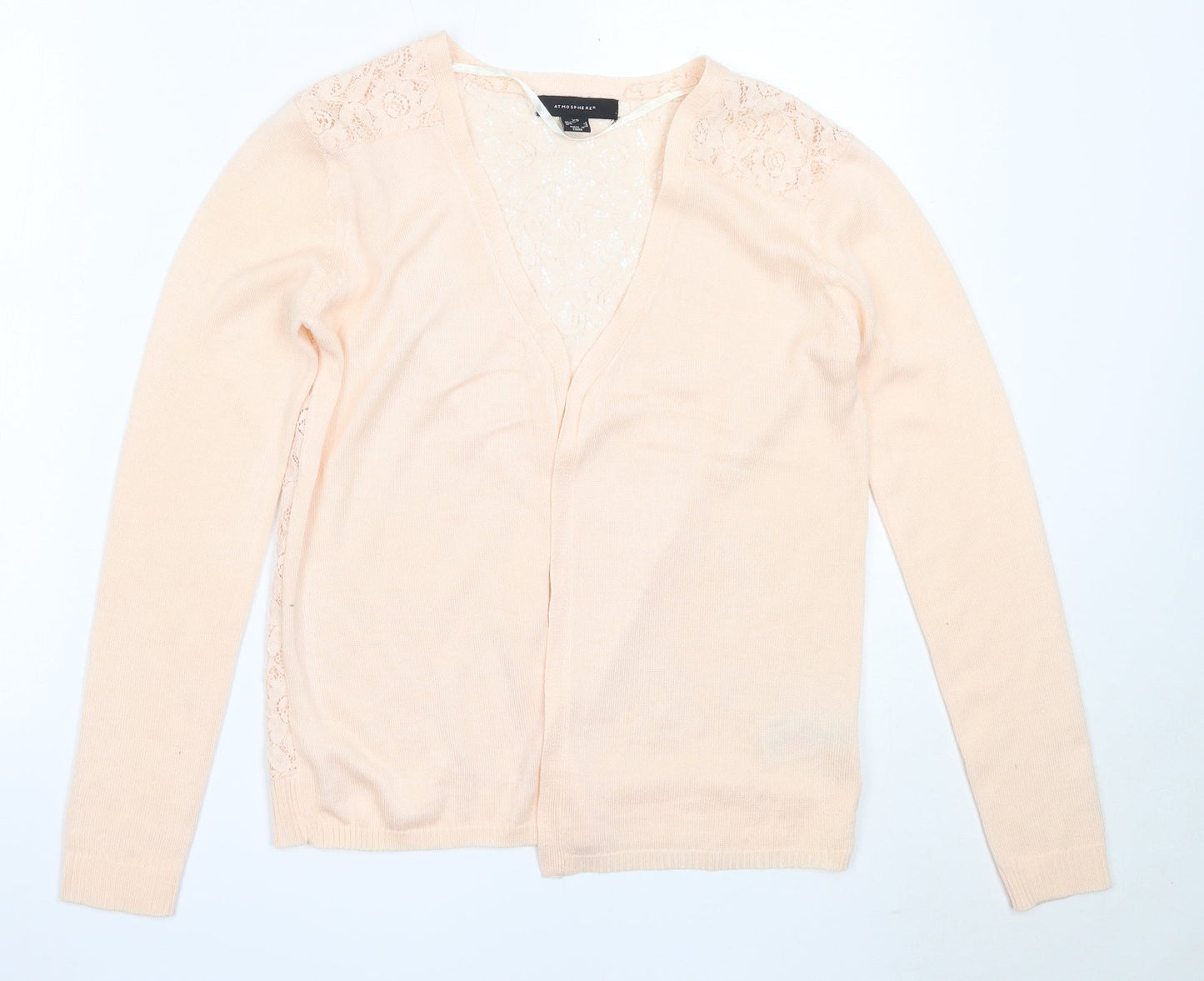 Atmosphere Womens Pink V-Neck  Cotton Cardigan Jumper Size XS