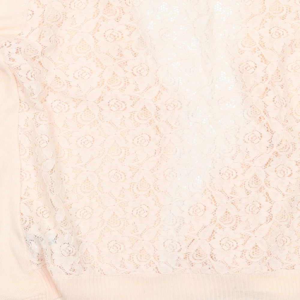 Atmosphere Womens Pink V-Neck  Cotton Cardigan Jumper Size XS