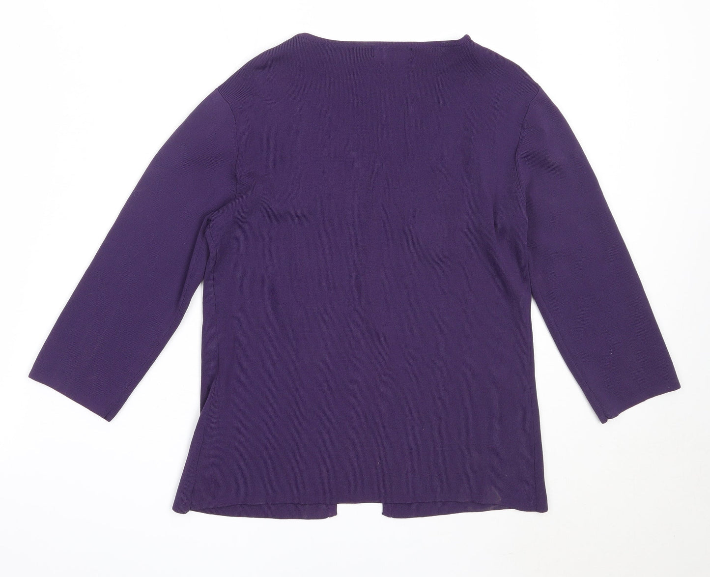 Sky Designs Womens Purple V-Neck  Viscose Cardigan Jumper Size S