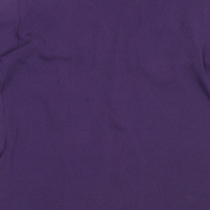 Sky Designs Womens Purple V-Neck  Viscose Cardigan Jumper Size S