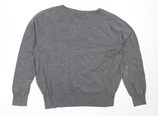Womens UK Size L H&M Grey Pullover Jumper