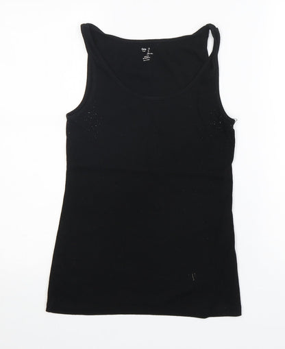 Womens UK Size L Gap Black Basic Tank
