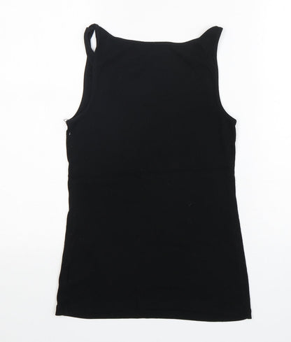 Womens UK Size L Gap Black Basic Tank