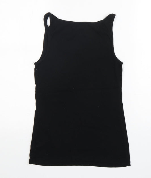 Womens UK Size L Gap Black Basic Tank