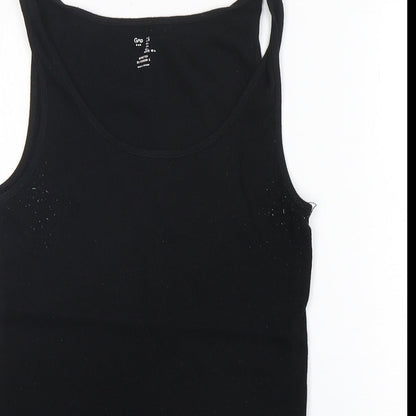 Womens UK Size L Gap Black Basic Tank