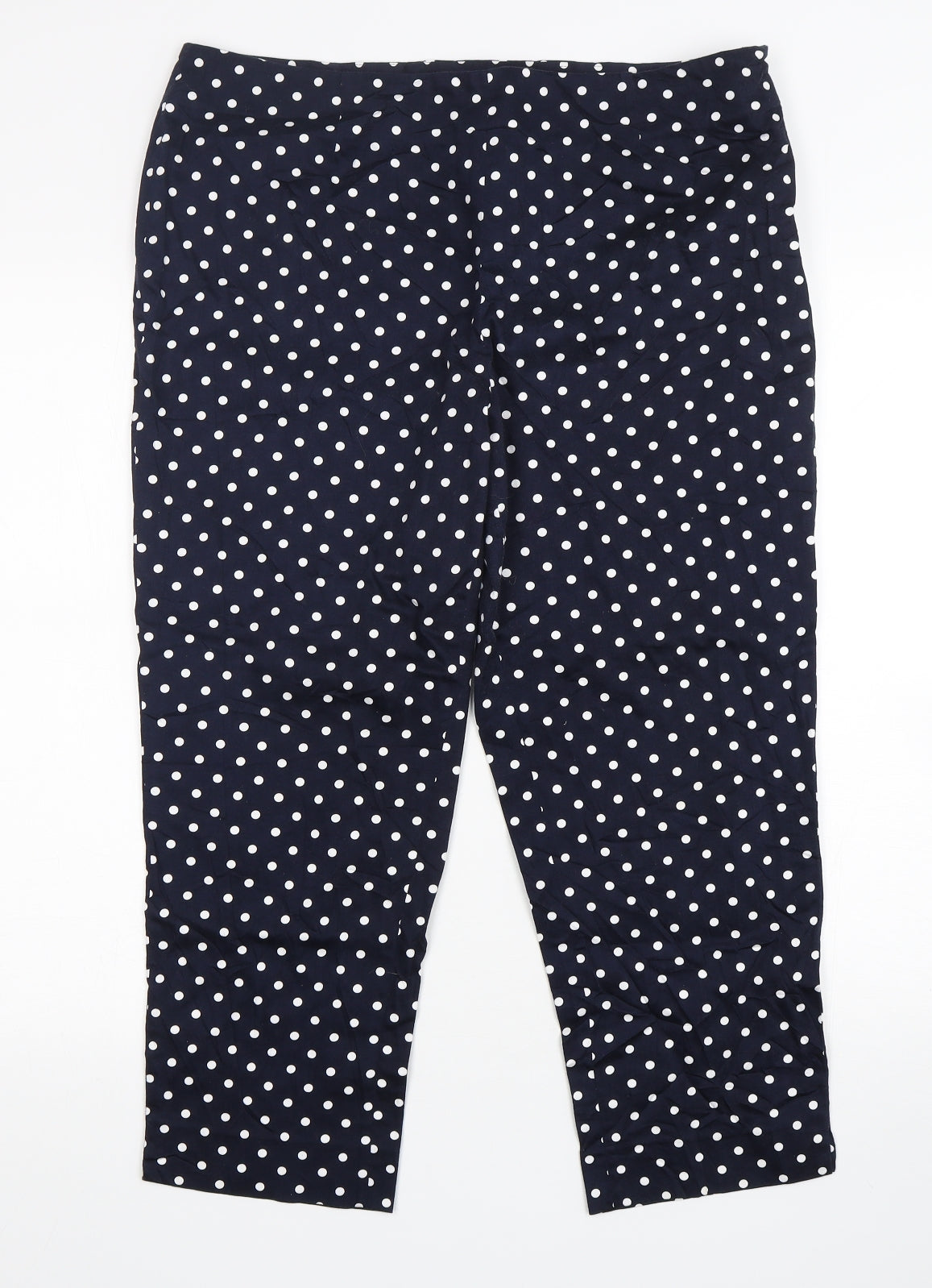 Womens UK Size 36 in Artigiano Regular Fit Cropped Blue Trousers