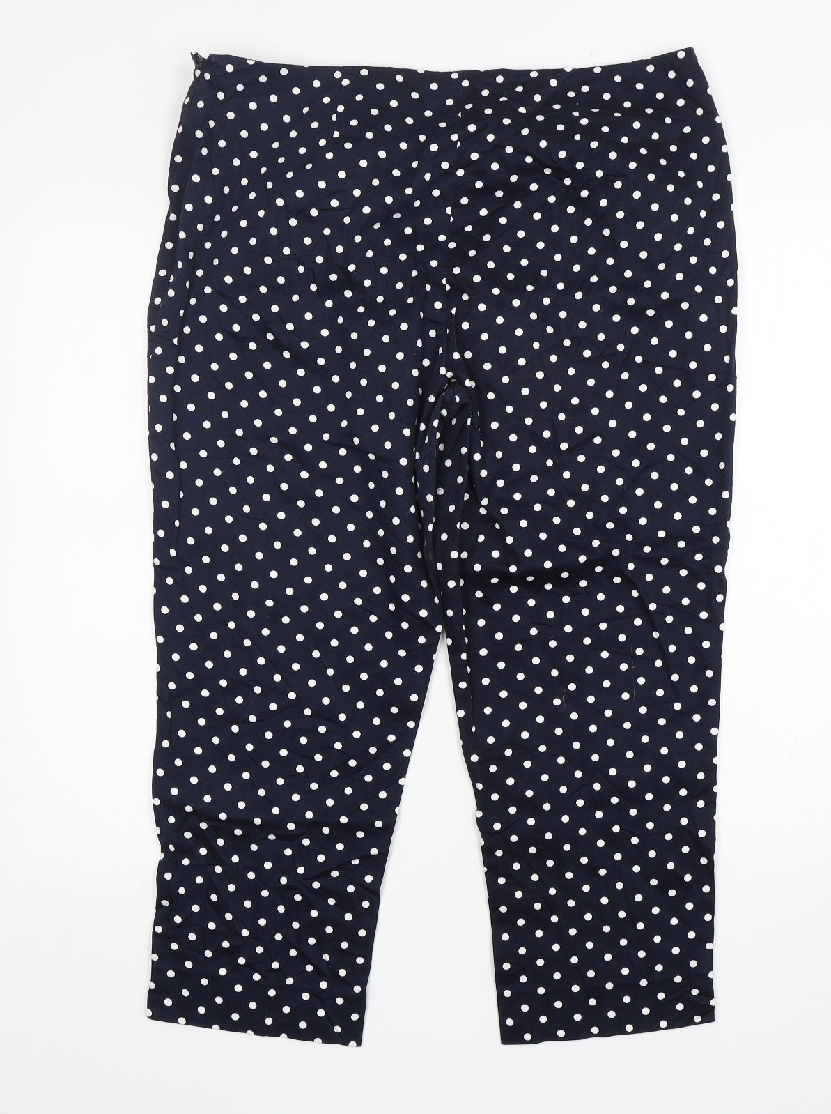 Womens UK Size 36 in Artigiano Regular Fit Cropped Blue Trousers