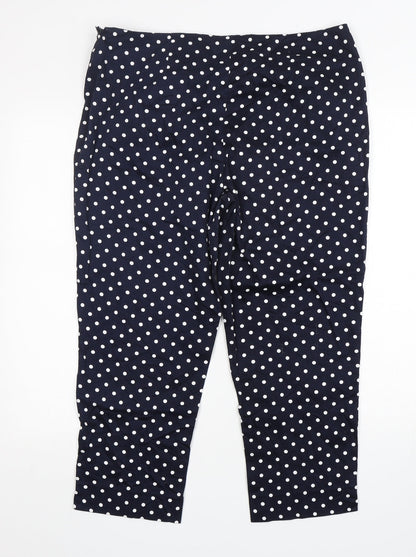 Womens UK Size 36 in Artigiano Regular Fit Cropped Blue Trousers