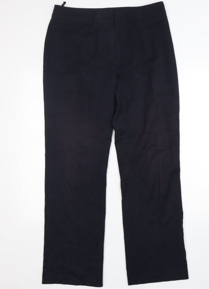 Womens UK Size 12 Marks and Spencer Regular Fit  Blue Trousers