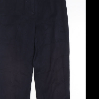 Womens UK Size 12 Marks and Spencer Regular Fit  Blue Trousers