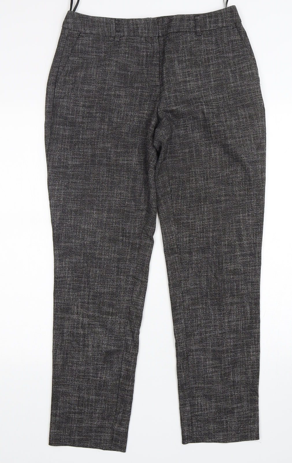 Monsoon Womens Grey  Polyester Trousers  Size 10 L30 in Regular Zip