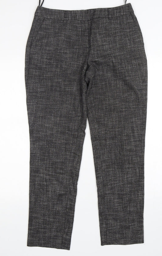 Monsoon Womens Grey  Polyester Trousers  Size 10 L30 in Regular Zip