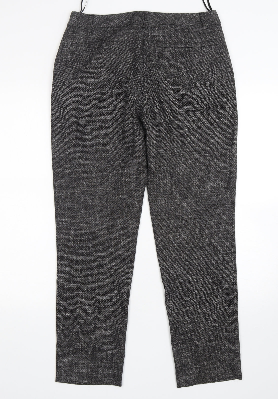 Monsoon Womens Grey  Polyester Trousers  Size 10 L30 in Regular Zip