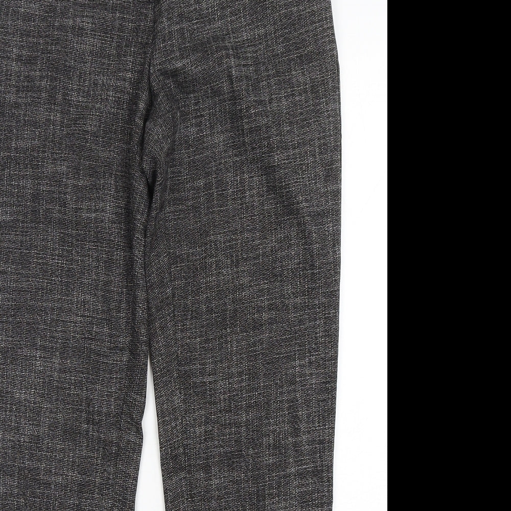 Monsoon Womens Grey  Polyester Trousers  Size 10 L30 in Regular Zip