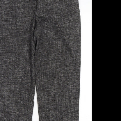 Monsoon Womens Grey  Polyester Trousers  Size 10 L30 in Regular Zip