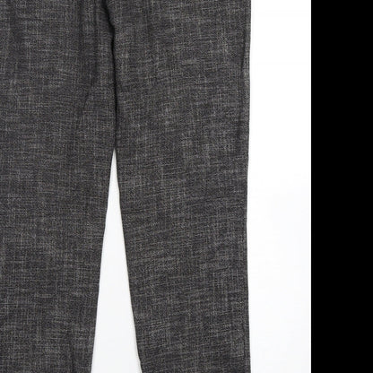 Monsoon Womens Grey  Polyester Trousers  Size 10 L30 in Regular Zip