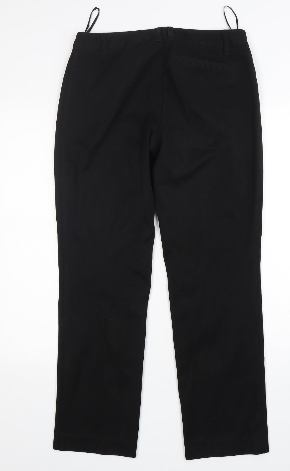 Monsoon Womens Black  Polyester Trousers  Size 10 L29 in Regular Zip
