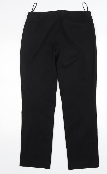 Monsoon Womens Black  Polyester Trousers  Size 10 L29 in Regular Zip