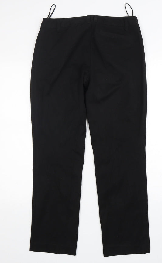 Monsoon Womens Black  Polyester Trousers  Size 10 L29 in Regular Zip