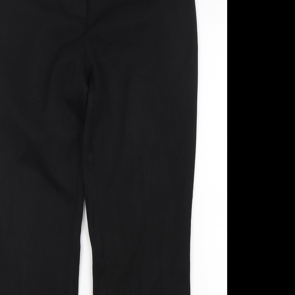 Monsoon Womens Black  Polyester Trousers  Size 10 L29 in Regular Zip