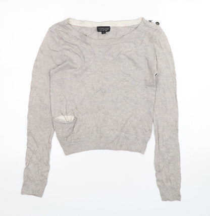 Womens UK Size 6 Topshop Beige Pullover Jumper