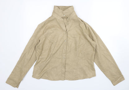 Womens UK Size 18 Marks and Spencer Beige Basic Button-Up